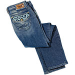 Jeans with embroidered pocket, Robin's.