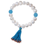 Pearl bracelet with tassel, Jennifer Miller N.Y.C..