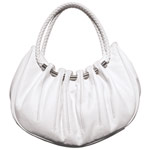 PVC hobo with silver-plated metal, White House Black Market.