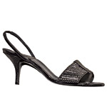 Leather slingbacks with silver beads, Laurence Dacade.