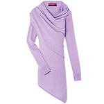 Cardi-wrap in violet, Sonya Madden.