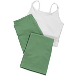 Yoga pants and tank, Beyond Yoga.