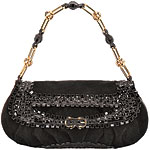 Suede bag with patent-leather trim, Anya Hindmarch.