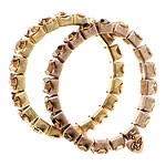 Gold-finished stretch bracelets with crystals, Betsey Johnson Jewelry.