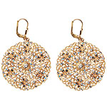 14kt-gold-plated earrings with Swarovski crystals, Ebba Los Angeles.