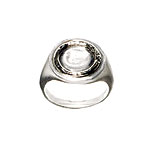 Ring of sterling silver and 14kt gold, Adina Design.