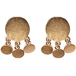 14kt-gold plate earrings, Agatha Paris.