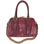 Lizard-embossed leather bag, Arden B..