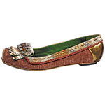 Linen with leather trim shoes, Panetulipan.