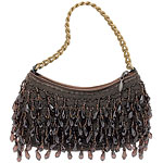 Satin bag with jet beads, Banana Republic.