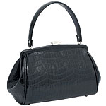 Croc-embrossed PVC bag, L. Erickson.