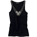 Embellished cotton top, Rampage.