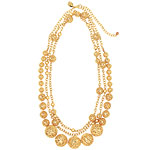Filigree necklaces of 14kt gold over sterling silver, Kendra Scott Design.