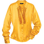 Silk ruffled blouse, Behnaz Sarafpour.