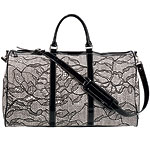 Lace-covered canvas duffel bag, Behnaz Sarafpour.