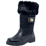 Jacquard with rabbit fur, Boots, Coach.