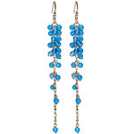 Sterling-silver earrings with faceted blue quartz, Victoria Duque Creations.