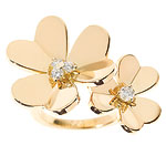 18kt-gold Frivole ring with diamonds (.27 tcw), Van Cleef & Arpels.