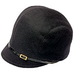 Cashmere Muffy with alligator trim in black, Eugenia Kim.
