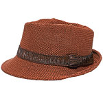 Knit fedora in brown, GOORIN.