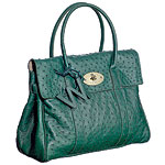 Baywater  ostrich leather bag, Mulberry.