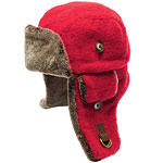 Wool Husky with mouton fur in red, Stetson Modern Collection.
