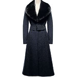 Wool and sheared beaver coat, Anne Klein New York.