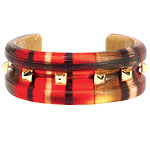 Lucite cuff with studs, Alexis Bittar.