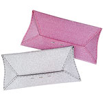 Glitter-and-suede clutches, VBH.