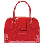 Patent leather satchel, Bebe.