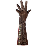 Lambskin gloves with brass, Coach.