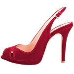 Velvet peep-toe platform, Giambattista Valli.
