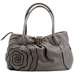 Leather handbag with floral design, Maxx New York.