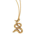 Gold-plated snake necklace, Patch NYC.