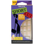 Short Cut plastic glue-on nails, Nailene.