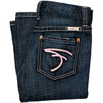 HER2 jeans; Buy these Frankie B. HER2 denims and $107 will go to the Y-ME Breast Cancer Organization, Frankie B..