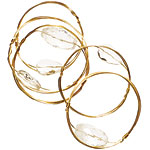 14kt-gold-filled bangles with quartz, Susan Hanover.