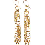 14kt-gold-filled tassel earrings, Wendy Tabb.