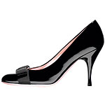 Patent leather pumps, Salvatore Ferragamo.