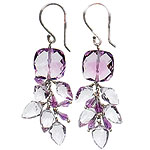Earrings of 14kt white gold with amethyst, Allyson Smith.