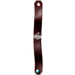 Leather cuff with turquoise, Dogeared Jewels.