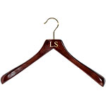 Monogrammed wood-and-brass hanger, Hangers.