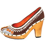 Wool-and-wood pumps, A.S. Studio by Andrew Stevens.