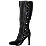 Leather boots with brass studs, Valentino.