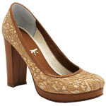 Leather and canvas pumps, Exchange by Charles David.