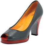 Leather with patent heels, Faryl Robin.