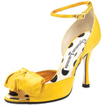 Silk and leather sandals, Christian Lacroix.