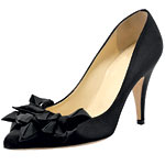 Silk faille pumps, Oscar de la Renta.