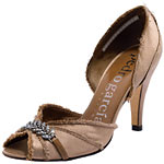 Silk-viscose satin sandals with Swarovski crystals, Pedro Garc.