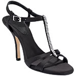 Satin sandal with crystal, XOXO Footwear.